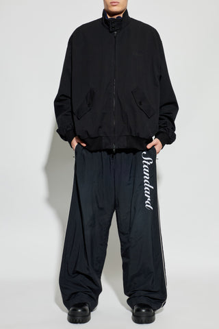 Balenciaga BLACK Trousers with logo 2
