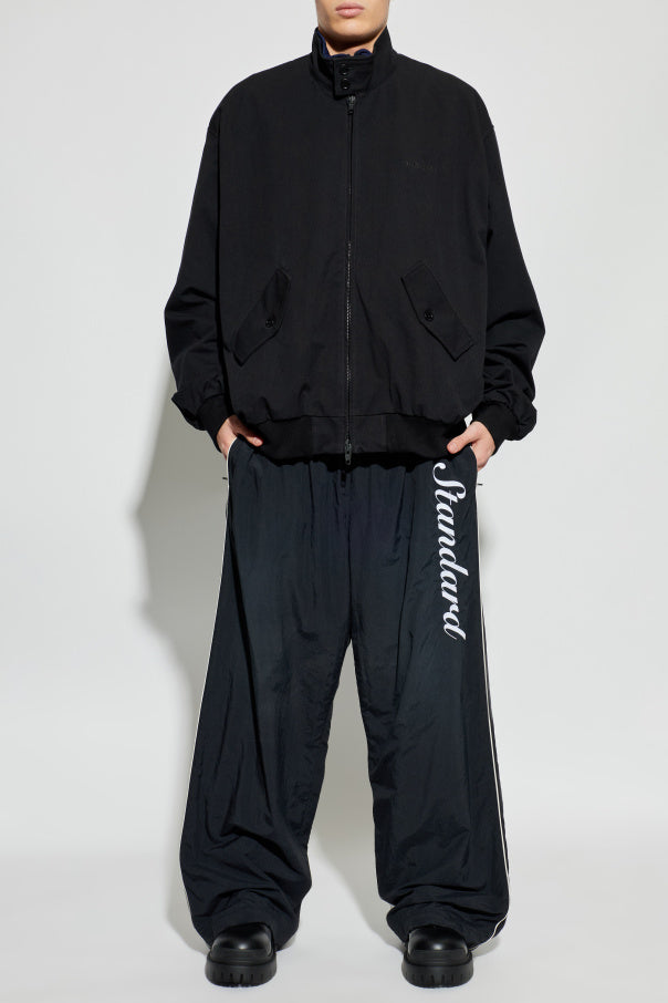 Balenciaga BLACK Trousers with logo 2