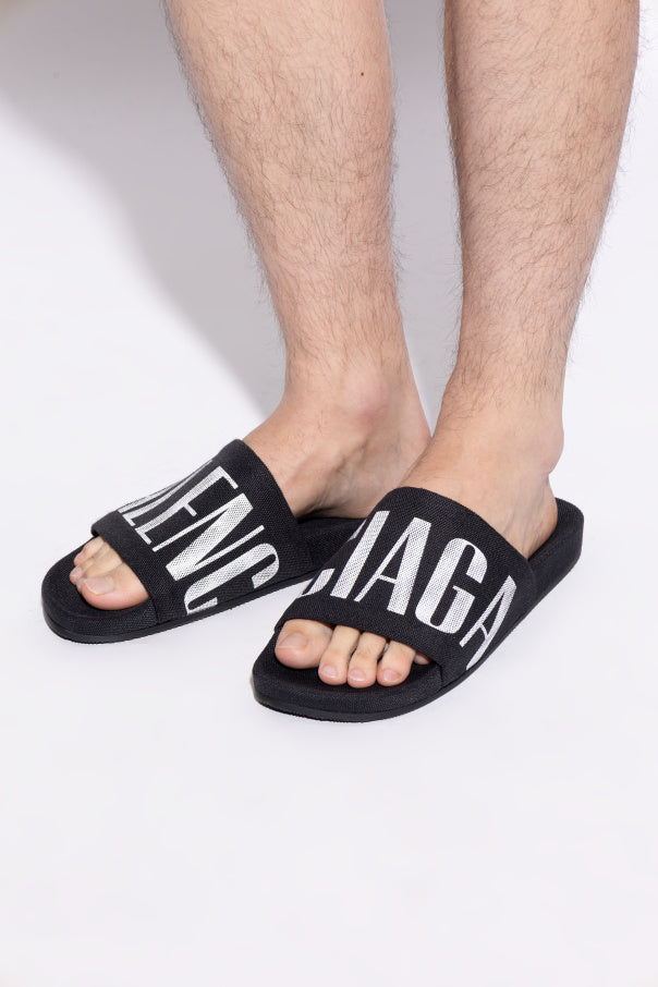 Balenciaga BLACK Flip-flops with logo 2