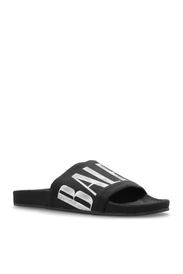 Balenciaga BLACK Flip-flops with logo 4
