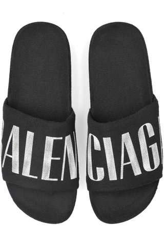Balenciaga BLACK Flip-flops with logo 6