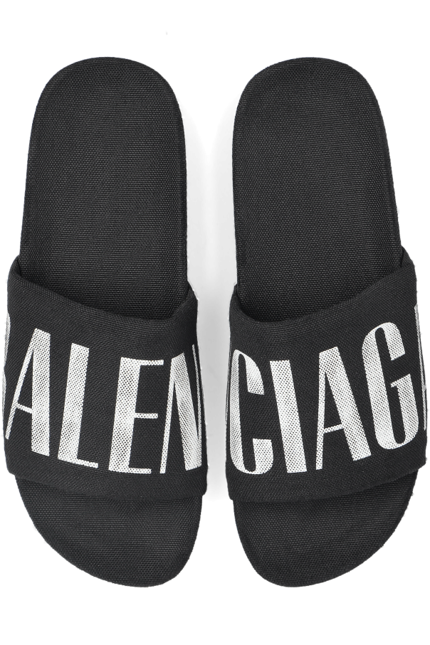 Balenciaga BLACK Flip-flops with logo 6