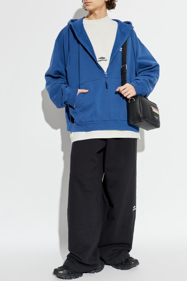 Balenciaga cream T-shirt with embroidered logo 2