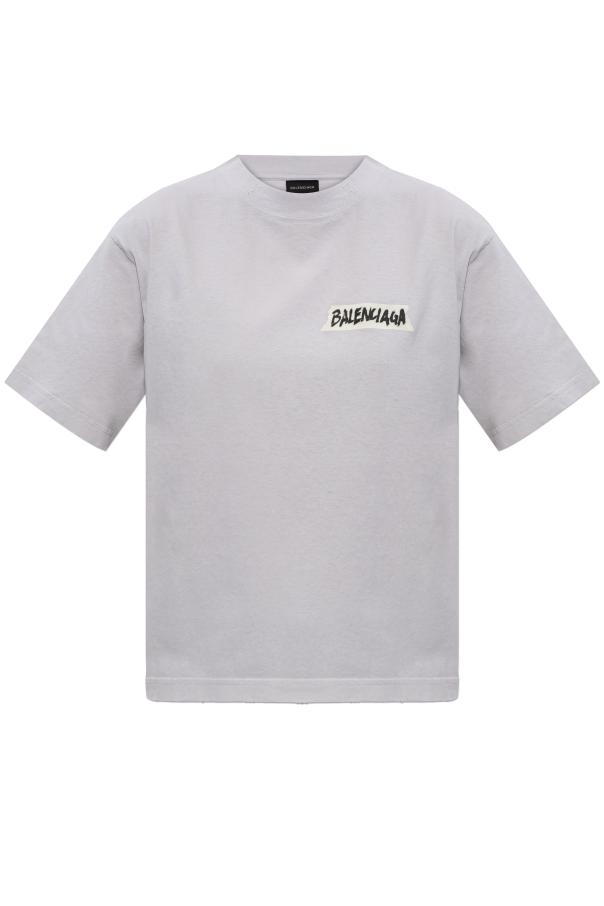 Balenciaga GREY T-shirt with vintage effect 1