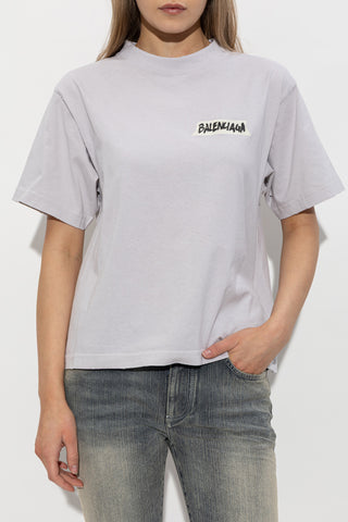 Balenciaga GREY T-shirt with vintage effect 3
