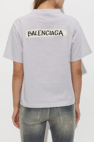 Balenciaga GREY T-shirt with vintage effect 4