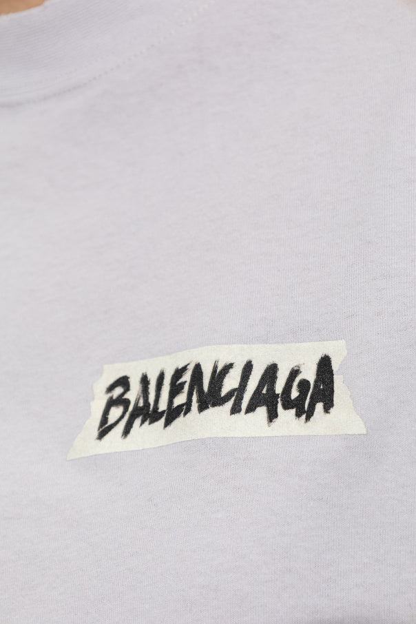 Balenciaga GREY T-shirt with vintage effect 5