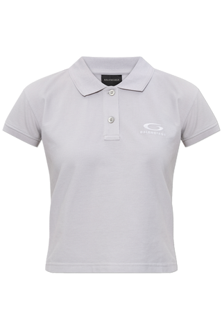 Balenciaga GREY Polo with embroidered logo 1