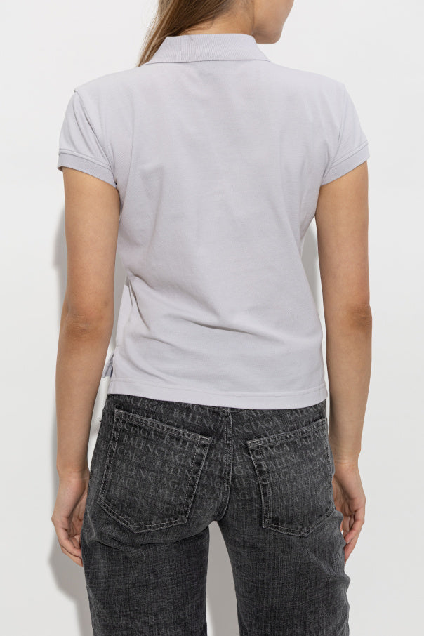 Balenciaga GREY Polo with embroidered logo 4