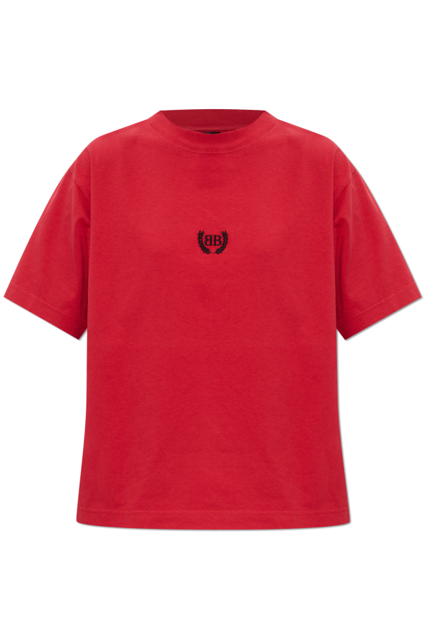 Balenciaga RED T-shirt with patch 1