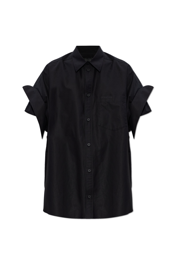 Balenciaga BLACK Shirt with logo 1