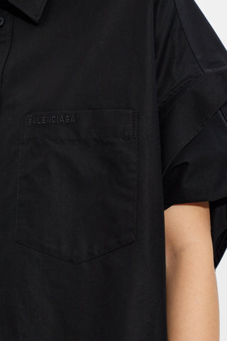 Balenciaga BLACK Shirt with logo 5