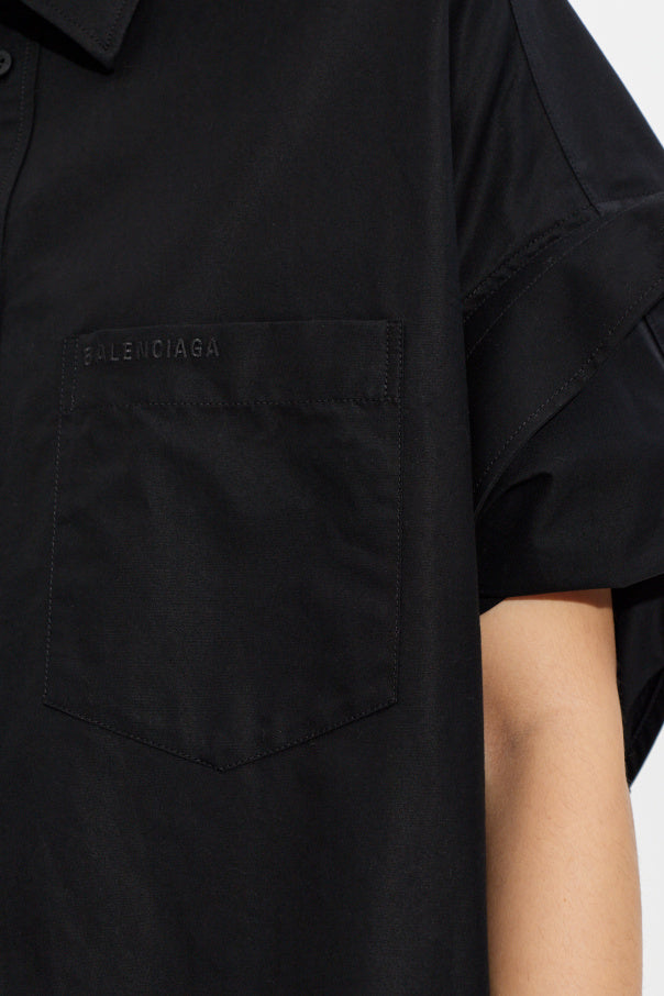 Balenciaga BLACK Shirt with logo 5