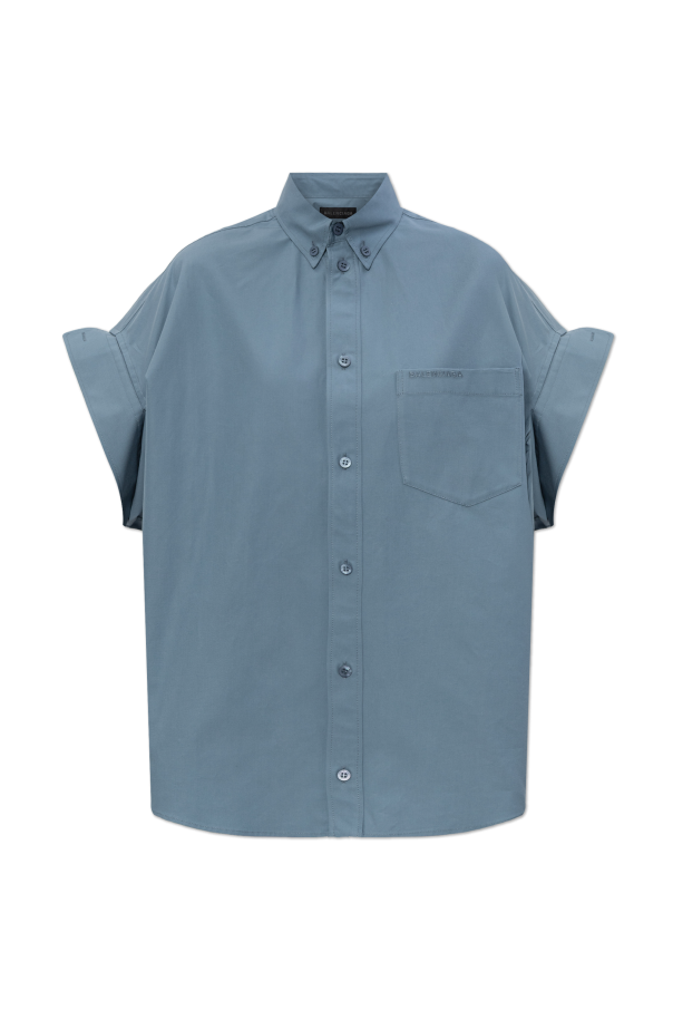 Balenciaga BLUE Shirt with pocket 1