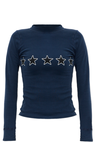 Balenciaga NAVY BLUE T-shirt with print 1