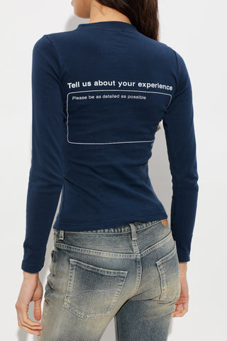 Balenciaga NAVY BLUE T-shirt with print 4