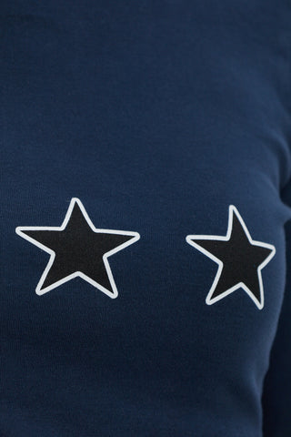 Balenciaga NAVY BLUE T-shirt with print 5