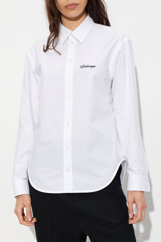 Balenciaga WHITE Shirt with embroidered logo 3