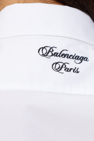 Balenciaga WHITE Shirt with embroidered logo 5