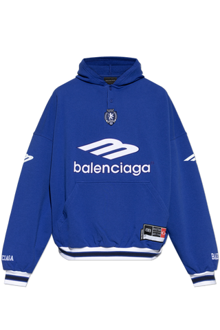 Balenciaga NAVY BLUE Sweatshirt with patches 1