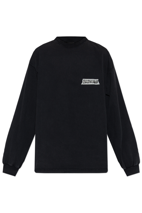 Balenciaga BLACK Oversized T-shirt 1