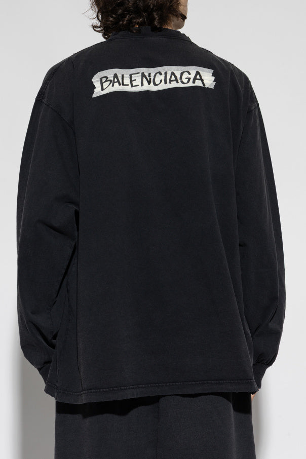 Balenciaga BLACK Oversized T-shirt 4