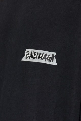 Balenciaga BLACK Oversized T-shirt 5