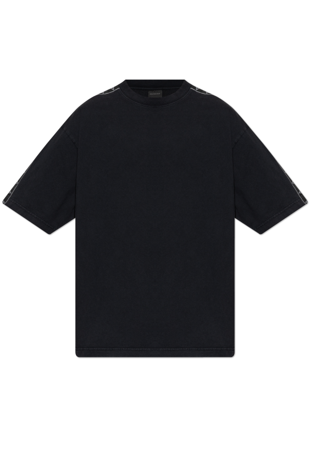 Balenciaga BLACK Oversized fit T-shirt 1