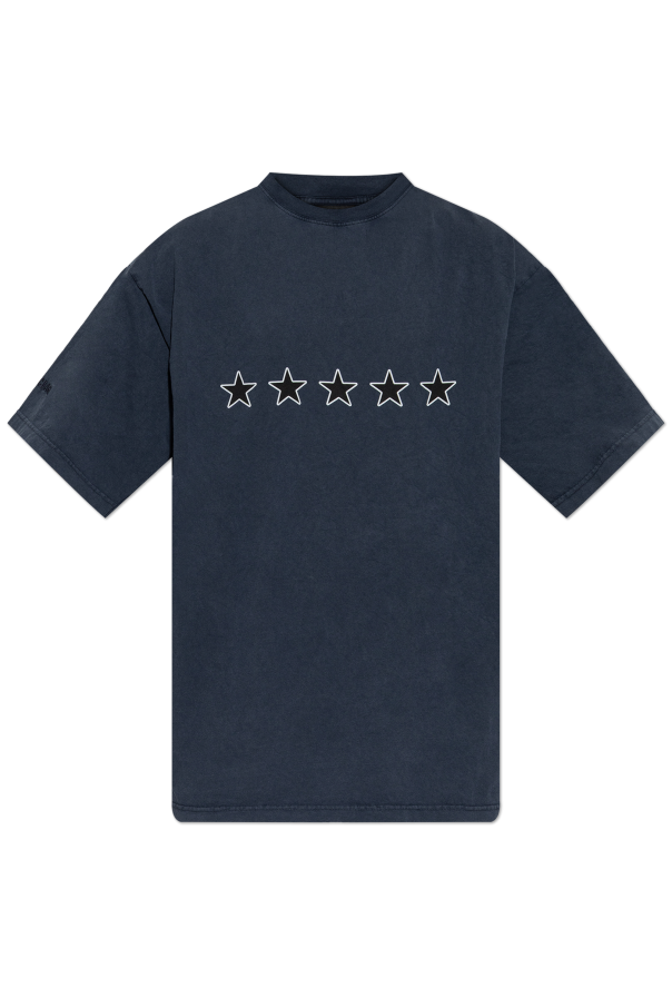 Balenciaga NAVY BLUE T-shirt with print 1