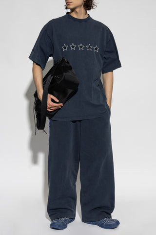 Balenciaga NAVY BLUE T-shirt with print 2