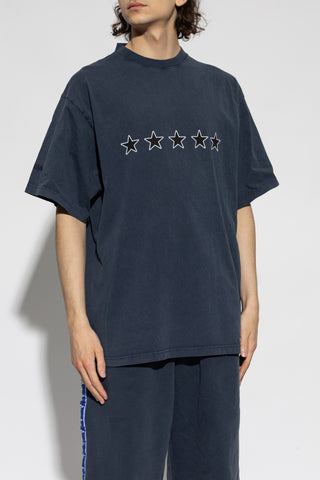 Balenciaga NAVY BLUE T-shirt with print 3