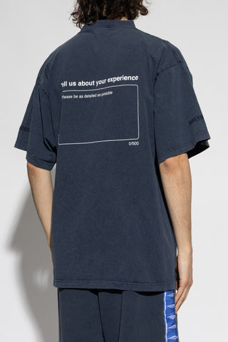 Balenciaga NAVY BLUE T-shirt with print 4