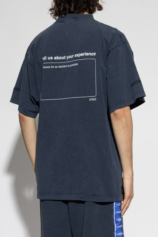 Balenciaga NAVY BLUE T-shirt with print 4