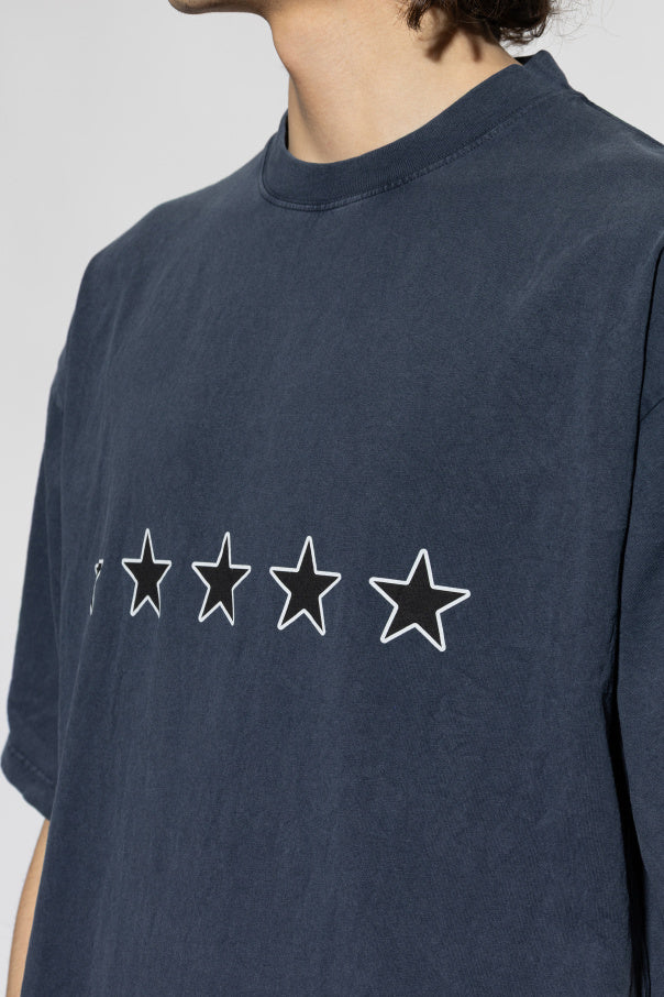 Balenciaga NAVY BLUE T-shirt with print 5