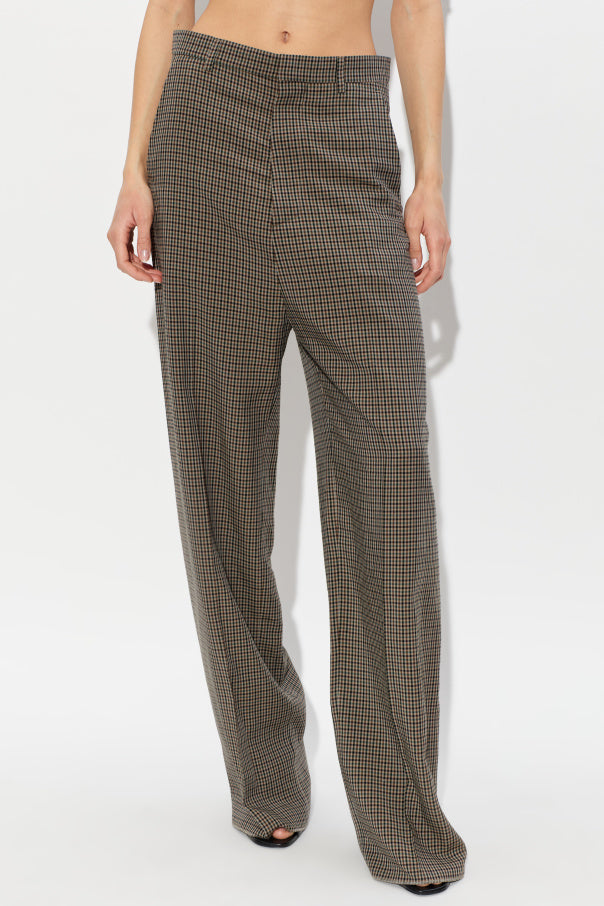 Balenciaga BROWN Plaid patterned trousers 3