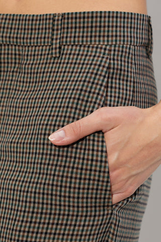 Balenciaga BROWN Plaid patterned trousers 5