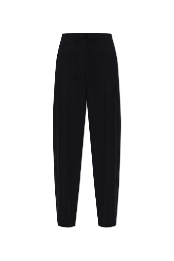 Balenciaga BLACK Straight-leg wool trousers 1