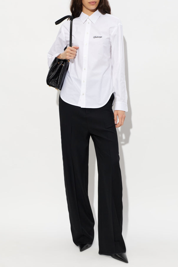 Balenciaga BLACK Straight-leg wool trousers 2