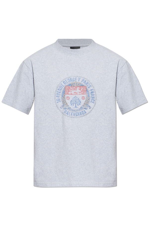 Balenciaga GREY T-shirt with print 1