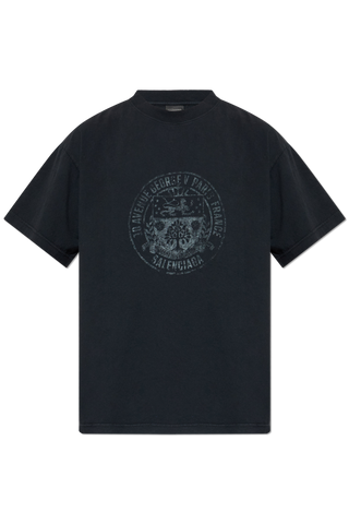 Balenciaga BLACK T-shirt with print 1
