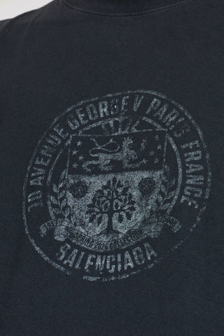 Balenciaga BLACK T-shirt with print 5