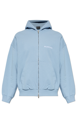 Balenciaga BLUE Sweatshirt with embroidered logo 1