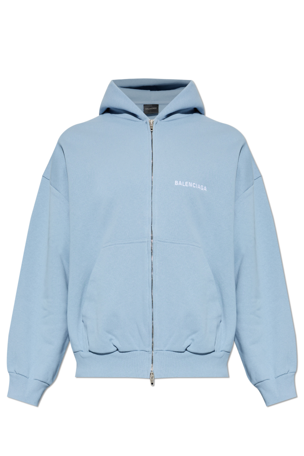 Balenciaga BLUE Sweatshirt with embroidered logo 1