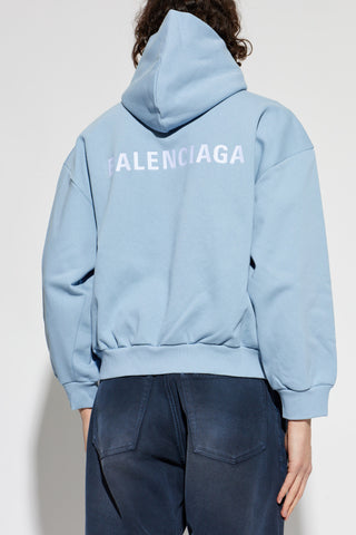 Balenciaga BLUE Sweatshirt with embroidered logo 4