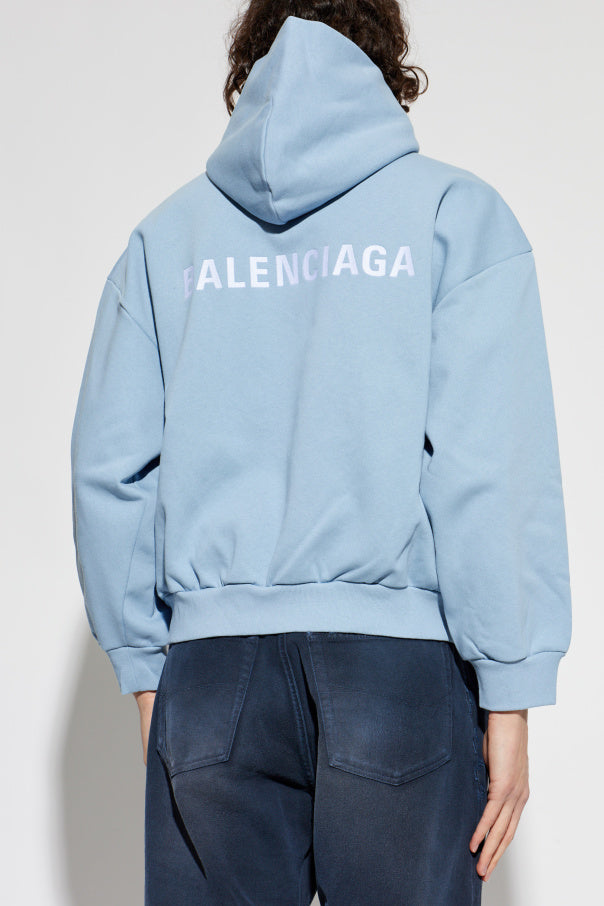 Balenciaga BLUE Sweatshirt with embroidered logo 4