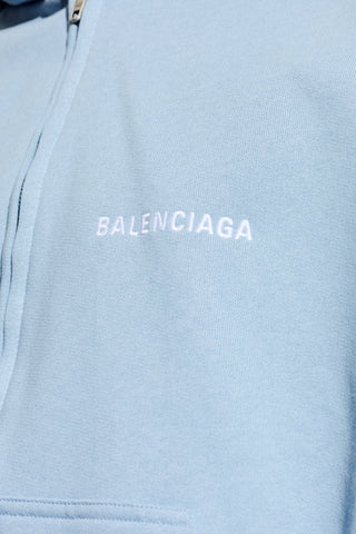 Balenciaga BLUE Sweatshirt with embroidered logo 5