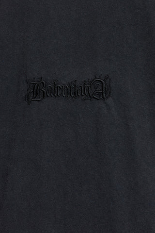 Balenciaga BLACK T-shirt with embroidered logo 5