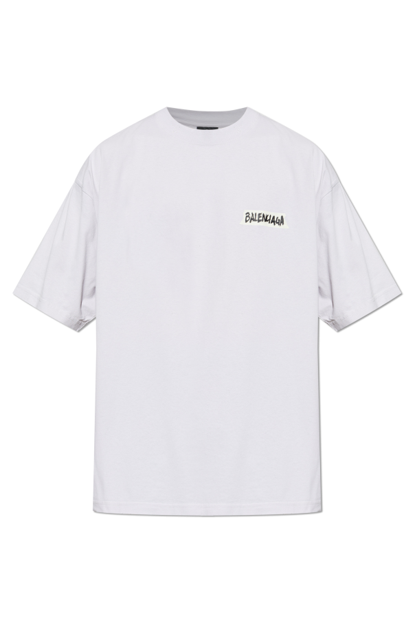 Balenciaga GREY T-shirt with a vintage effect 1