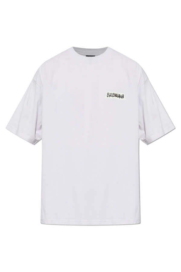Balenciaga GREY T-shirt with a vintage effect 1