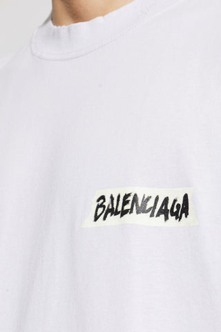 Balenciaga GREY T-shirt with a vintage effect 5